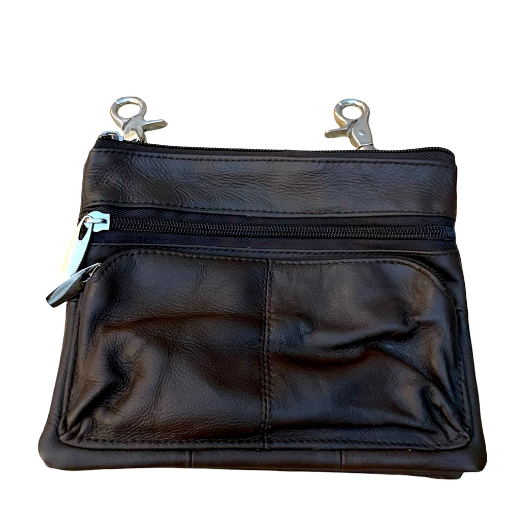 Unbranded brown purse wallet faux leather 3 outside pockets 3 inside pockets